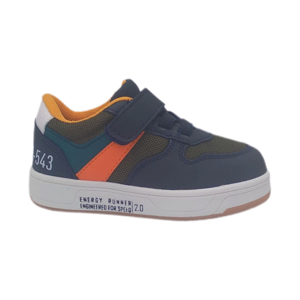 Tenis verde militar con azul marino modelo 33718