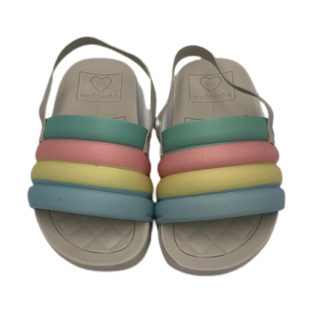 Sandalia de hule en color multilight/turquesa modelo 2125.127