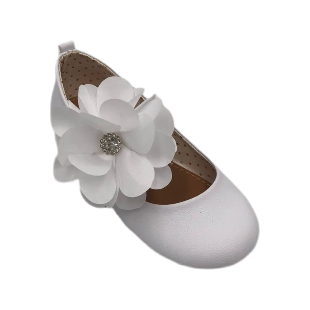 Zapato con cierre de velcro y adorno de flor modelo flor lade