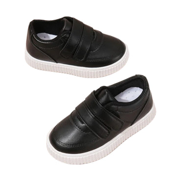 Tenis Negro Con Suela Blanca Y Cierre de Velcro Modelo CH1