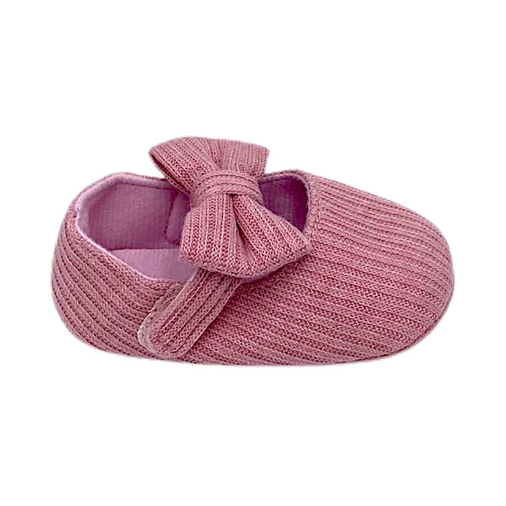 Zapatito Cerrado para bebe niña con moño suela suave