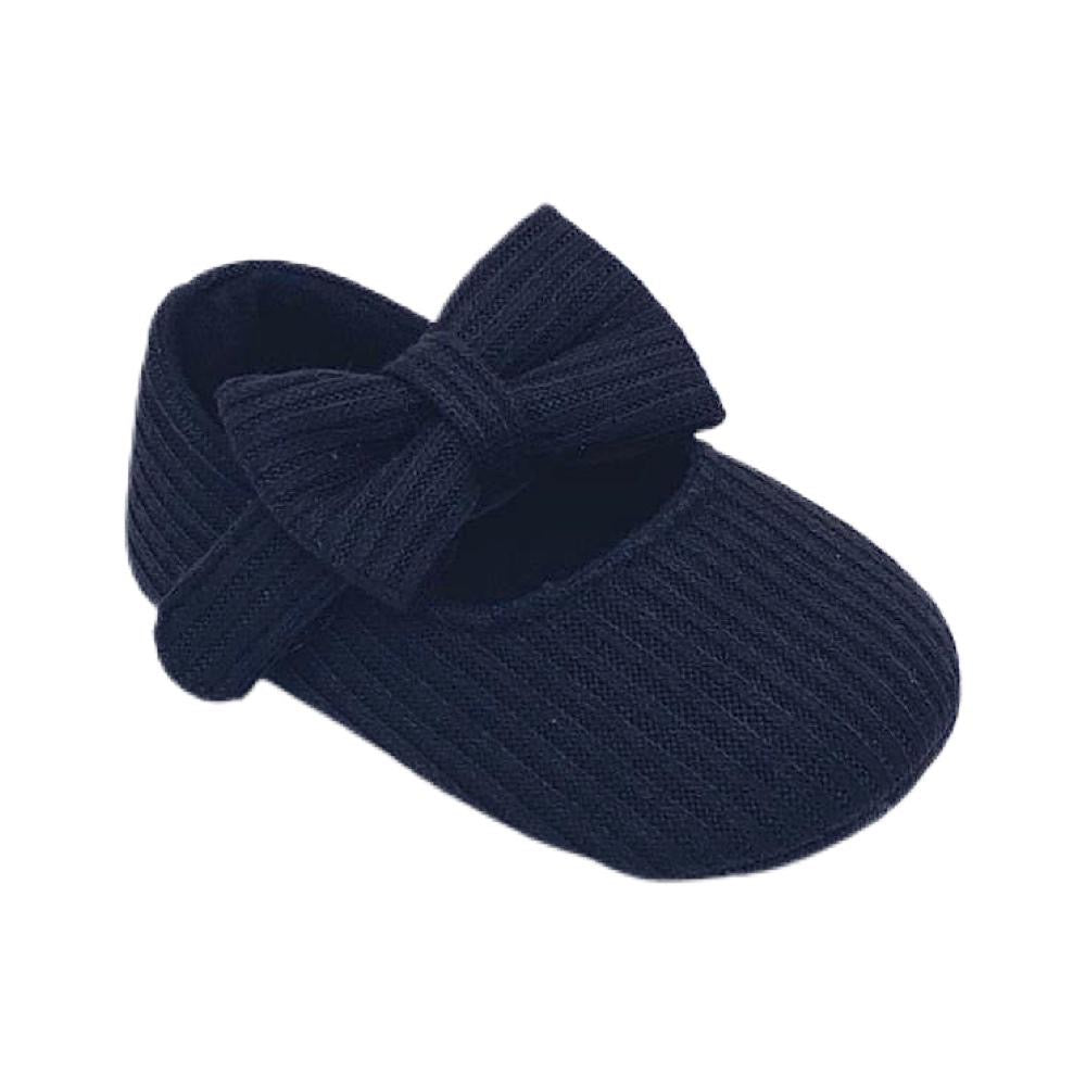 Zapatito Cerrado para bebe niña con moño suela suave