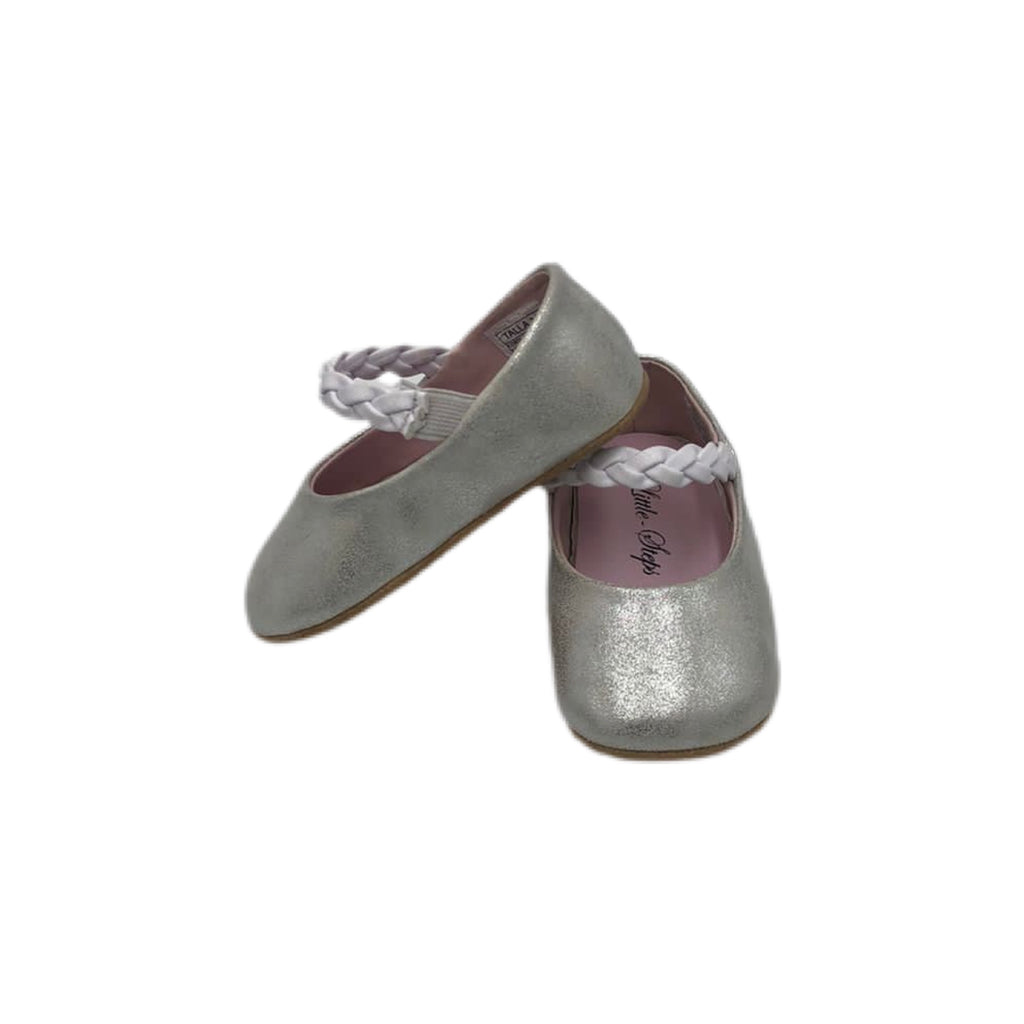 Zapato para bebe niña traba de elastico trenzado modelo 116-194 y 116-193