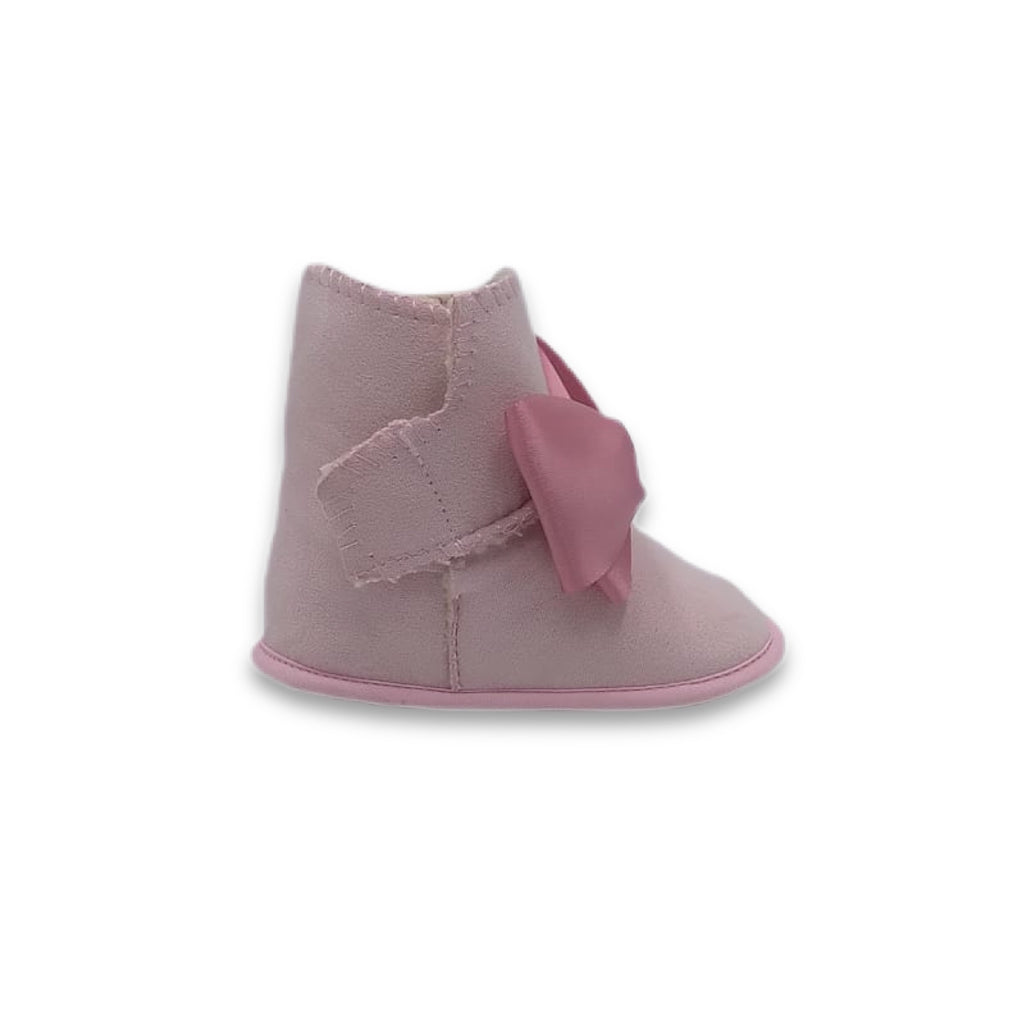 Bota con moño para bebe niña