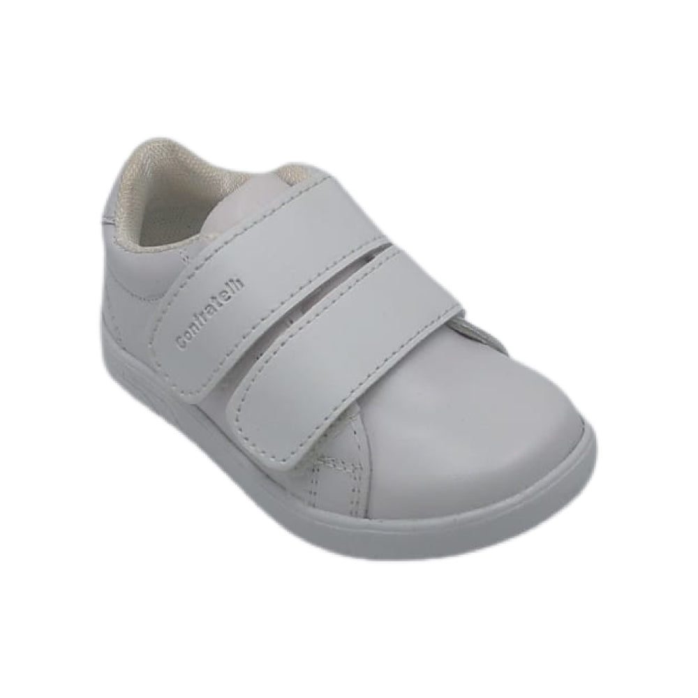 Tenis Blanco Escolar con Velcro modelo 19E152