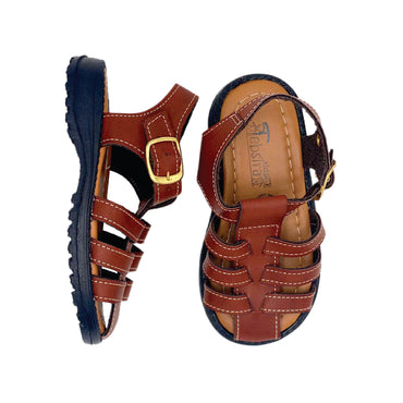 Huarache para niño en Color cafe tebsira