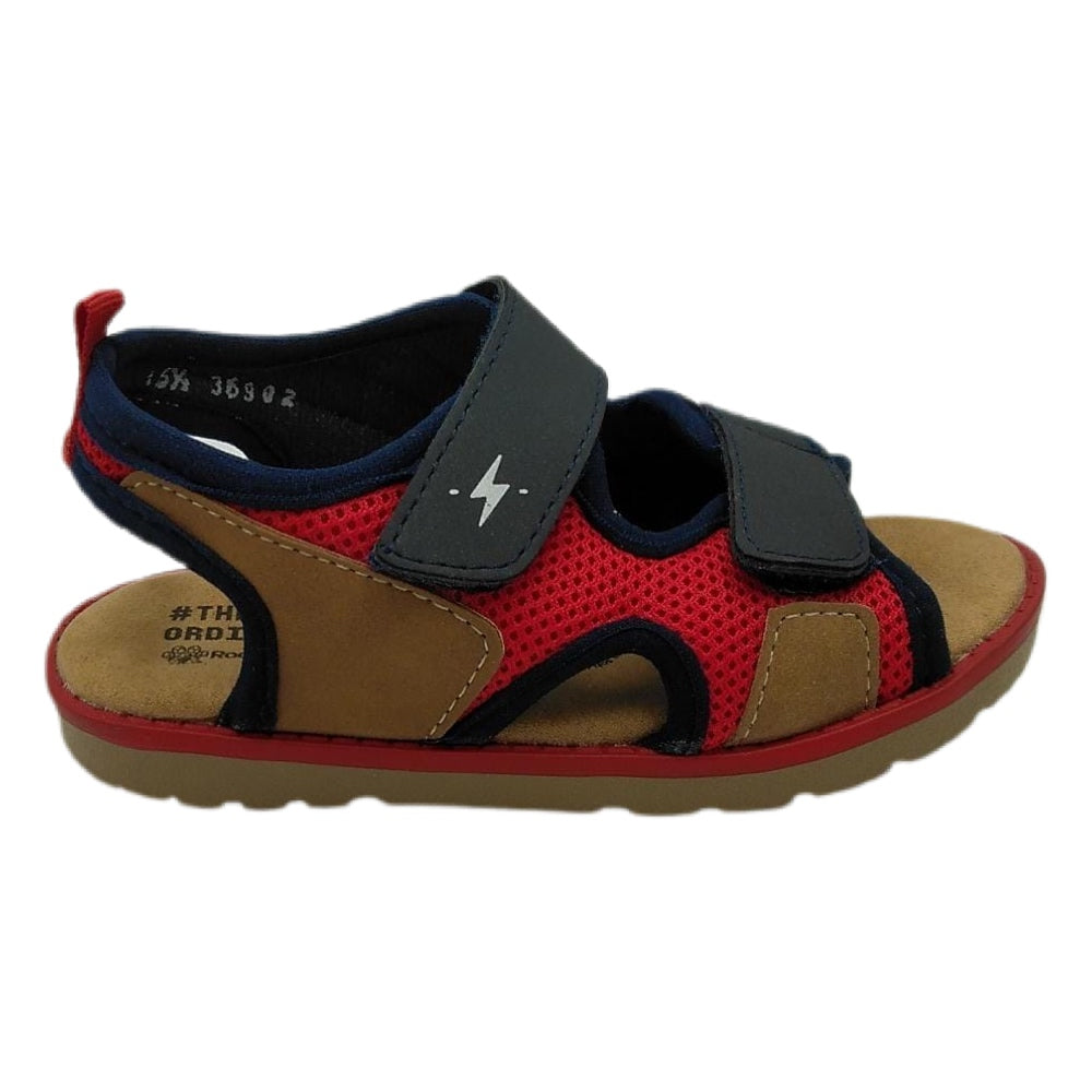 Huarache para niño rojo y azul 36902