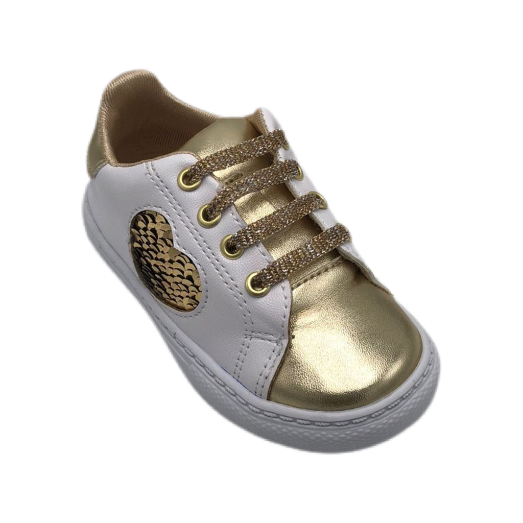 Tenis con corazon modelo napa metalica 22764