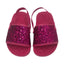 Sandalia de hule en color multi pink con glitter modelo 2125.100