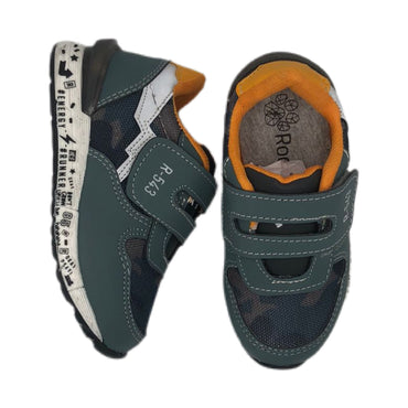 Tenis para niño con LUZ LED en color gris blue modelo 29805